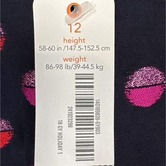 Gymboree Girls Party Dress Drop Waist Navy Pink Polka Dots Size 12 NWT - Picture 6 of 8